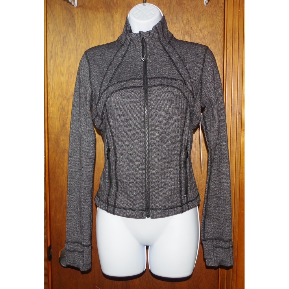 Lululemon‎ Define Jacket NWT Herringbone , Size 6, Black, Athletic, Casual